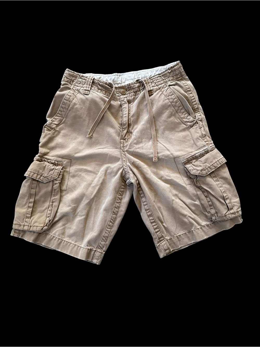 Vintage Y2K Aeropostale Cargo Shorts Men’s Size 31 Beige Khaki Drawstring